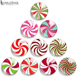12mm 10mm 20mm 25mm 30mm 40mm 929 Christmas Spin Mix Round Glass Cabochon Flat Jewelry Finding 18mm Snap Button Charm Bracelet