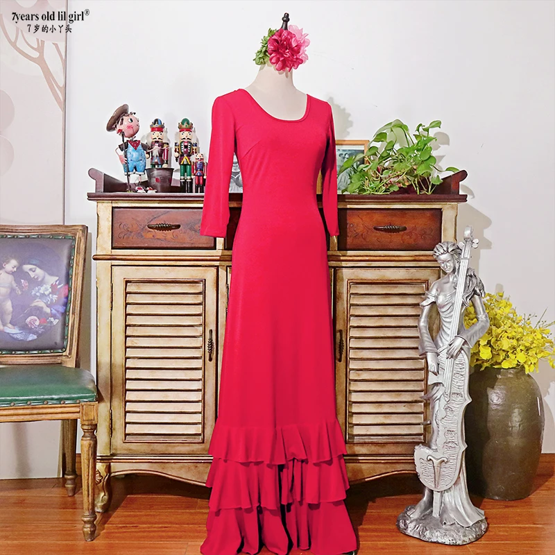 Vintage Flamenco Dance Dress 2025 Evening Dresses  Spanish Dance  Embellished Dresses ENE09