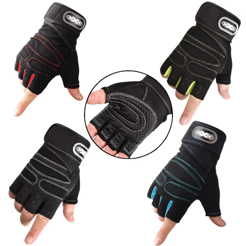 

Fitness Gloves Gym Sport Dumbbell Workout Cycling Half Finger Glove Anti-Shock Weight Lifting Climbing Training Golf Yoga Wear