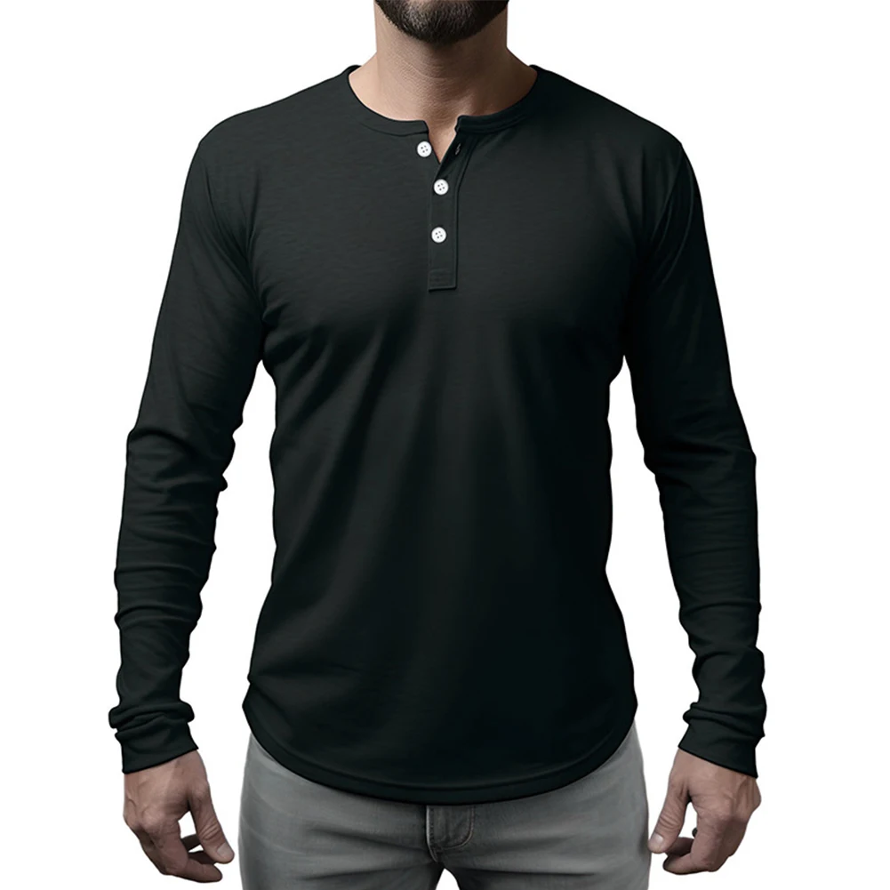 Mens Autumn High Quality Cotton Pullover Slim Fit Casual Long Sleeves Shirt Breathable Outdoor T Shirts Top Sport Shirts