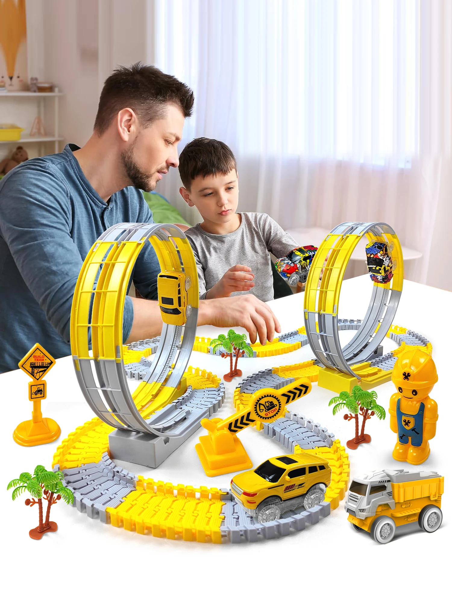 Jouet électrique magique et Flexible pour enfants, voiture d'ingénierie, jouets éducatifs, Train, cadeau d'anniversaire pour enfants
