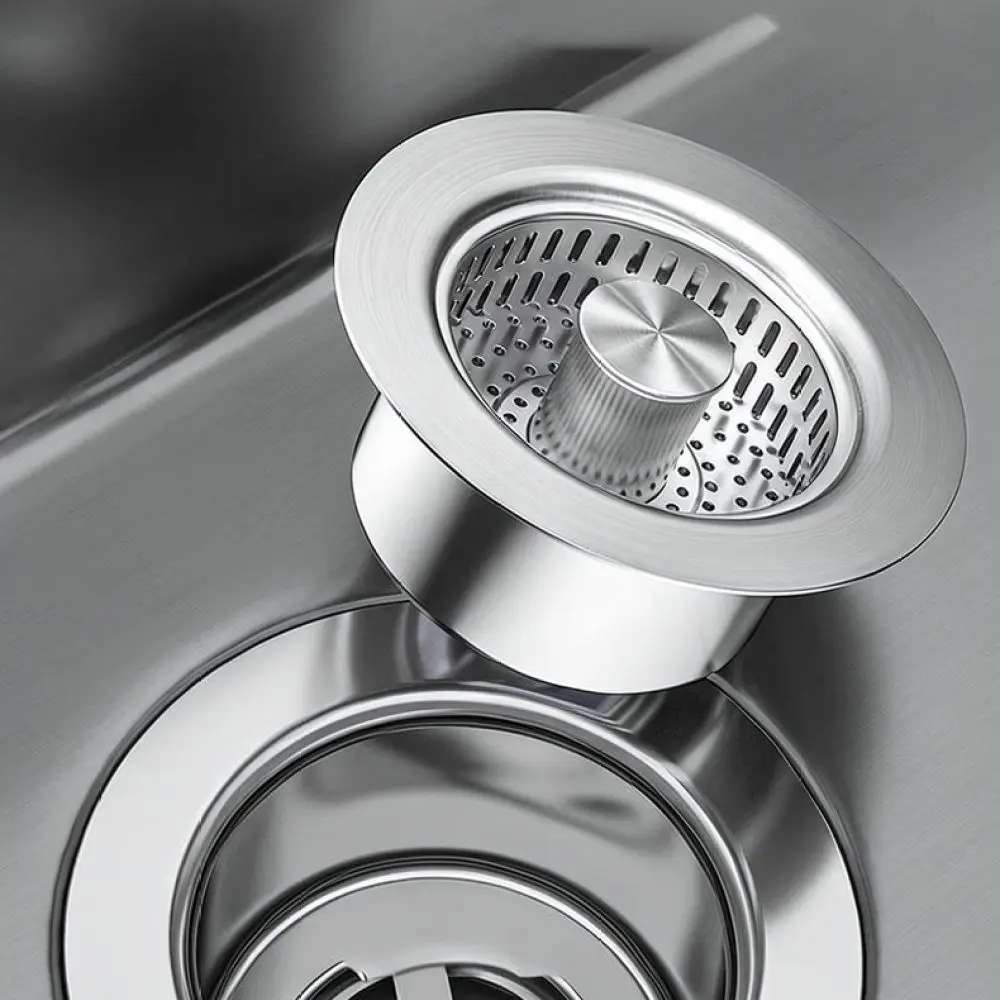 Kitchen Sink Drain Strainer Press Bounce Core Stainless Steel Anti Clog Plug Basin Sewer Waste Pipe Plumbing Part