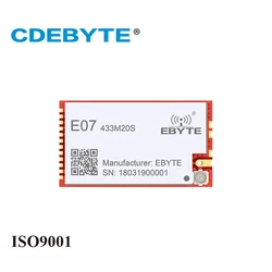 CC1101 433MHz 868MHz 915MHz 20dBm SPI SMD ricetrasmettitore wireless modulo serie PA E07 foro per timbri Antenna IPEX E07-433M20S CDEBYTE