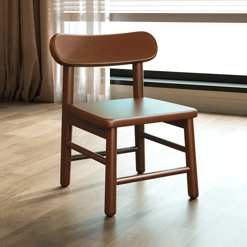 

Solid wood backrest small chair children's home living room sofa shoe change stool board adult shoes