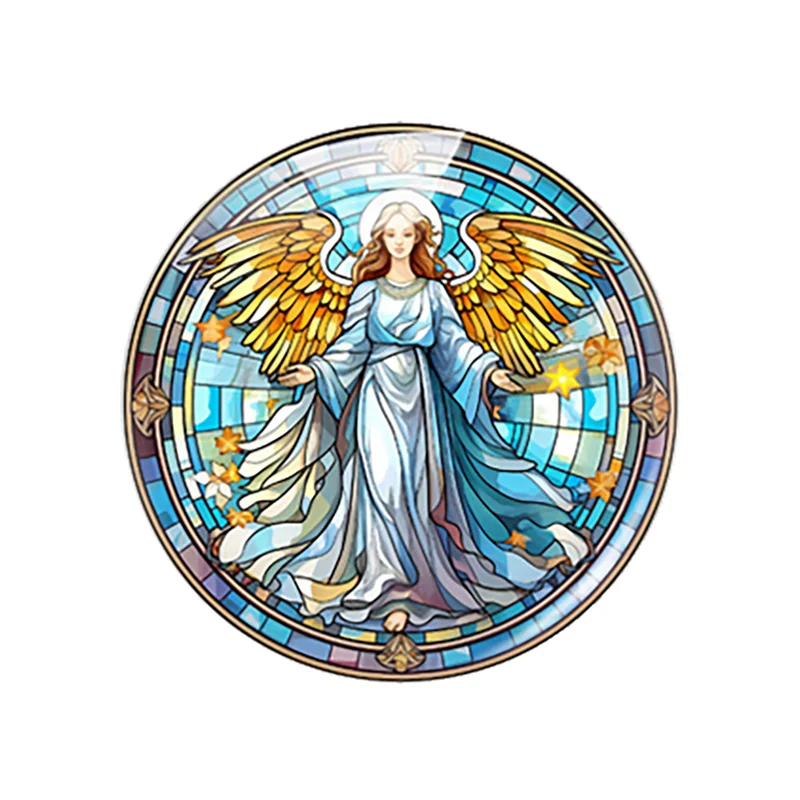 Handmade Jesus Christian Christmas Virgin Mary Glass Cabochon Charms Flatback Demo Flat Back Cameo For Diy Jewelry Making