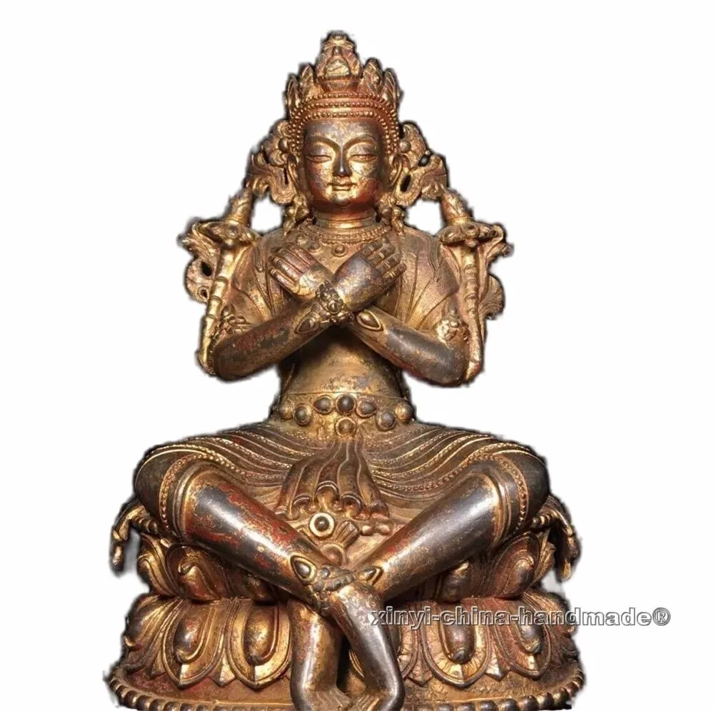 AntiqueOld Dorje Chang Vajradhara Dorjechang Buddha Statue Sakyamuni Bodhisattva