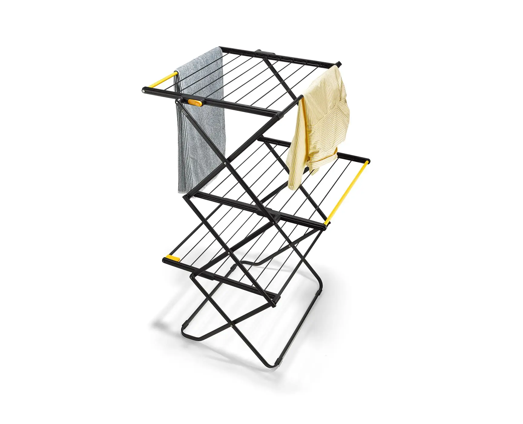 

3-Tier Foldable Clothes Drying Rack For Indoor Outdoor Use, Compact Storage, Stable Design
