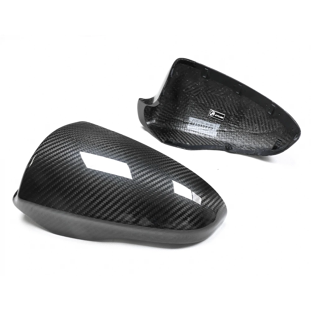 Real Dry Carbon Fiber Mirror Cover For BMW M6 F06 F12 F13 Side Rear View mirror caps replacement sicker 2012 2013 2016 - up