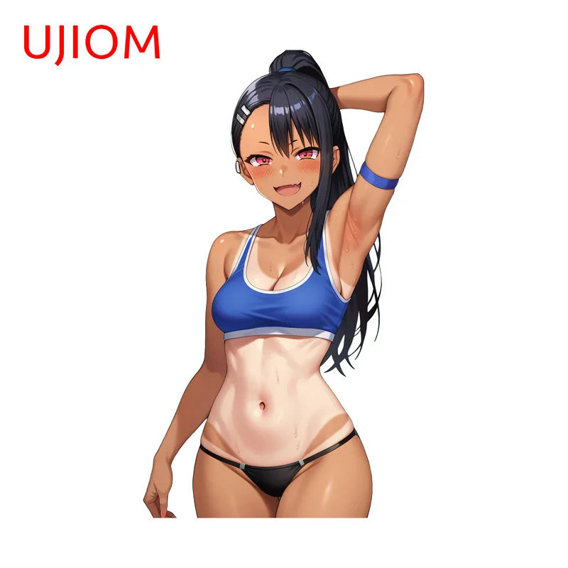 UJIOM-pegatina de pared divertida y Sexy para chica, pegatina con imagen creativa encantadora, papel tapiz adecuado para superficies lisas