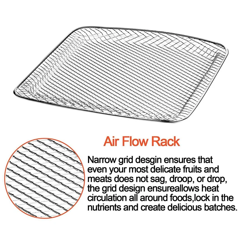 اكسسوارات المقلاة الهوائية ، رفوف تدفق الهواء ل 6QT تشيفمان ، اريا ولفرن المقلاة الهواء Ultrean ، رفوف ديهيدراتور والفواكه واللحوم