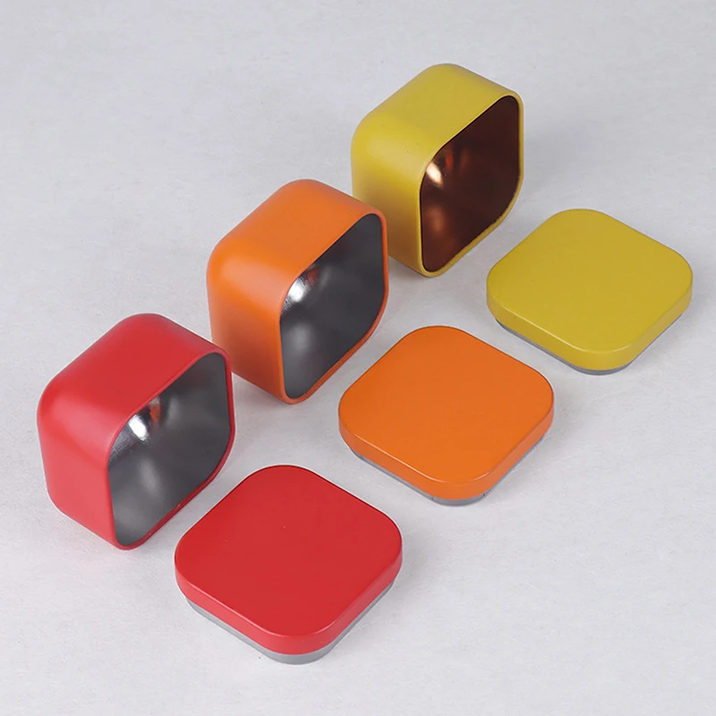 Portable Solid Color Mini Tin Box Tea Sealed Jar Packing Boxes Jewelry Candy Small Storage Can Coin Earring Headphones Case