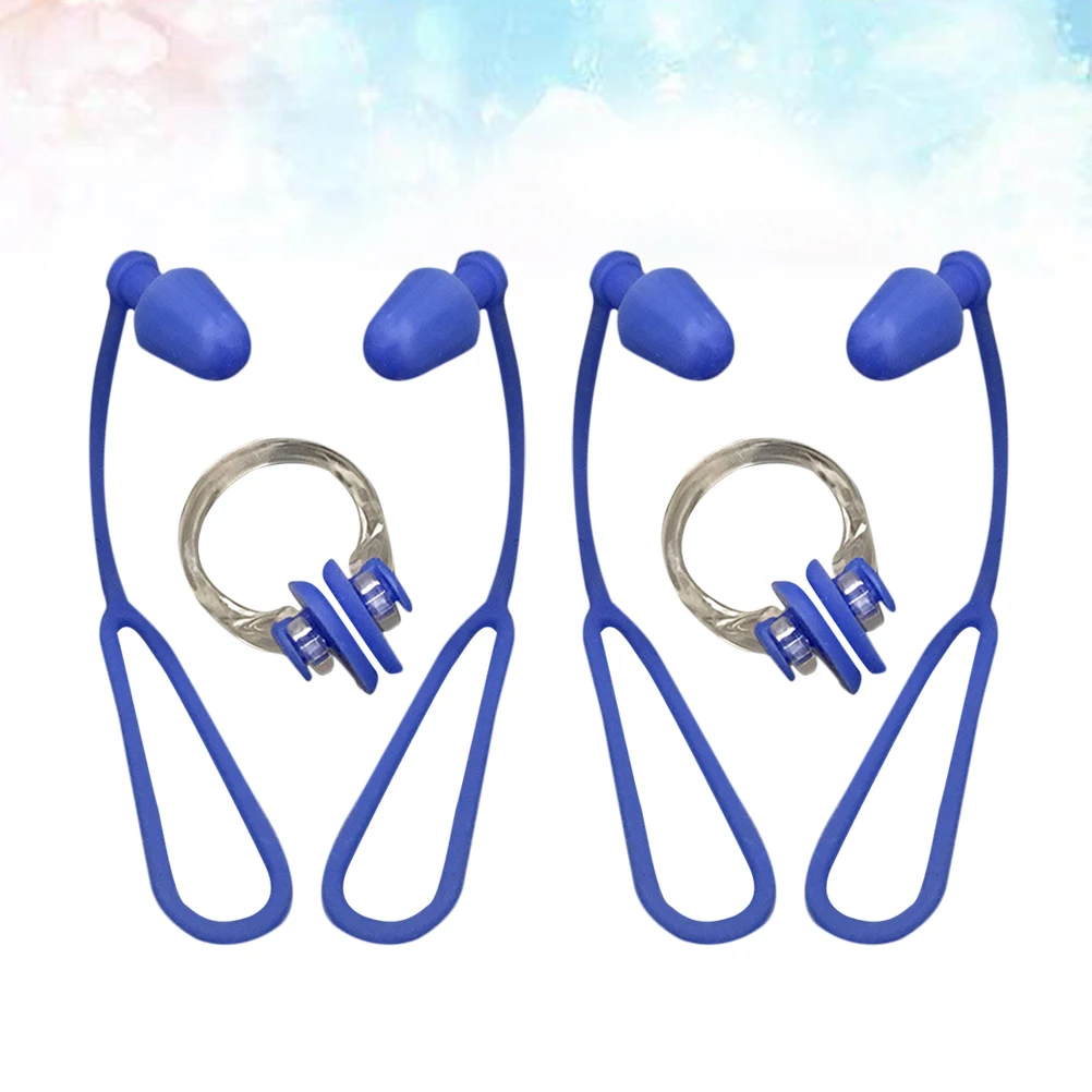 

2pcs Waterproof Nose Clip Swim Ear Plug Set Durable Soft Silicone Kids Adults Use Earplugs For Sleeping Protection