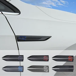 3D ABS nuevo emblema R guardabarros de coche insignia lateral pegatina para Volkswagen VW Passat Scirocco Beetle CC Polo Tiguan Touran T-ROC Golf GTI