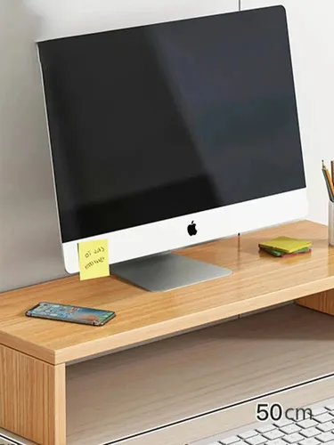 Imagen 2 del producto Soporte más alto para computadora de escritorio, estante de escritorio para oficina, Monitor, pantalla, Base de almacenamiento, notas