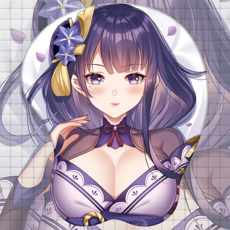 

Genshin Impact Raiden Shogun Baal 3D коврик для мыши нескользящий крутой человек фанаты Otaku реквизит для косплея подарки