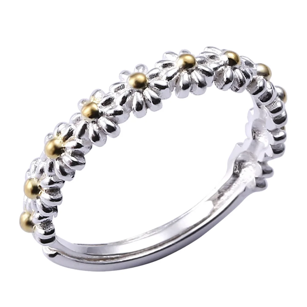 

1pc Daisy Women Adjustable Copper Sweet Fashionable Exquisite Chic Vintage Daisy Ring Lovely Charm Gift Women Ring