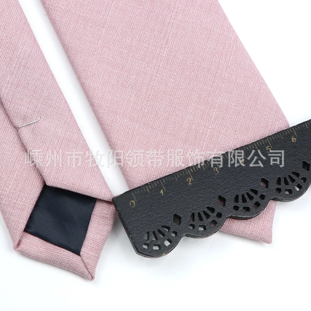 

Bamboo fiber gray blue pink wrinkle resistant tie 6cm narrow wedding banquet men's tie gift accessories