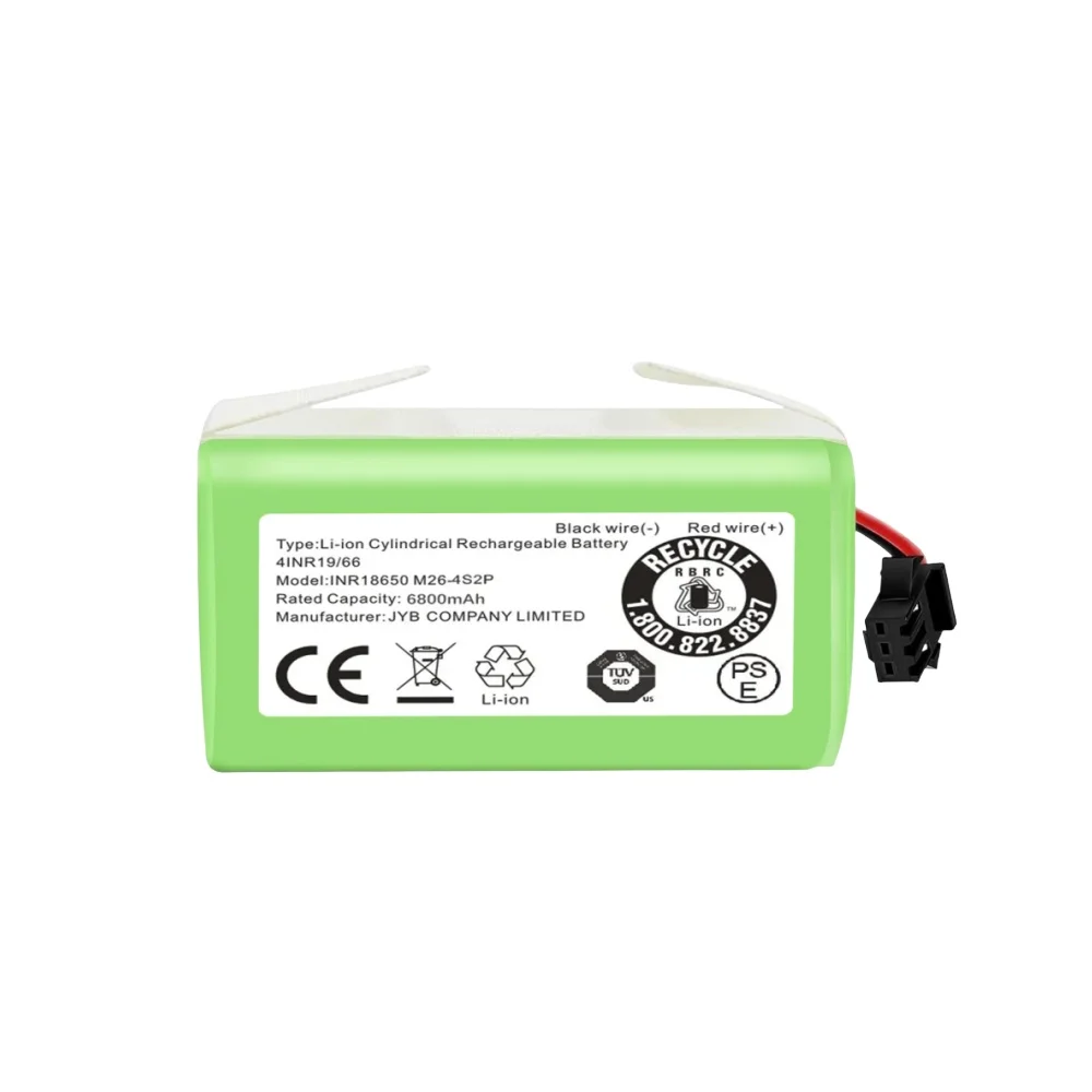 For Conga 990 1090 Tesvor X500 Ecovacs Deebot N79 N79S DN622 Eufy RoboVac 11 11S RoboVac 30 14.4V 6800mAh Replacement Battery