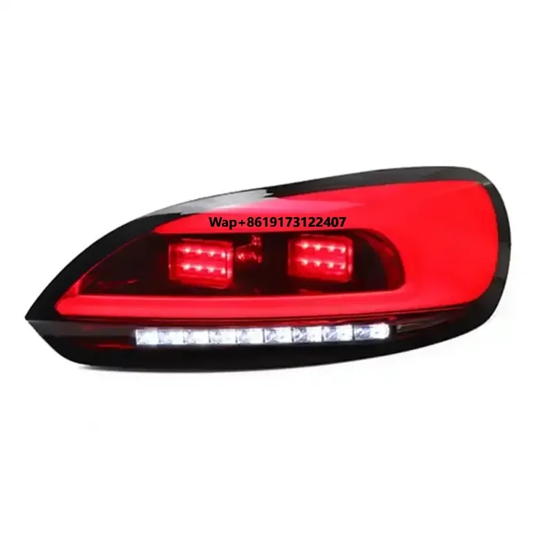 Pair LED Taillight Assembly for Scirocco 2009-2014 Rear Lamp Car Tail Lights Dynamic Signal Lamps