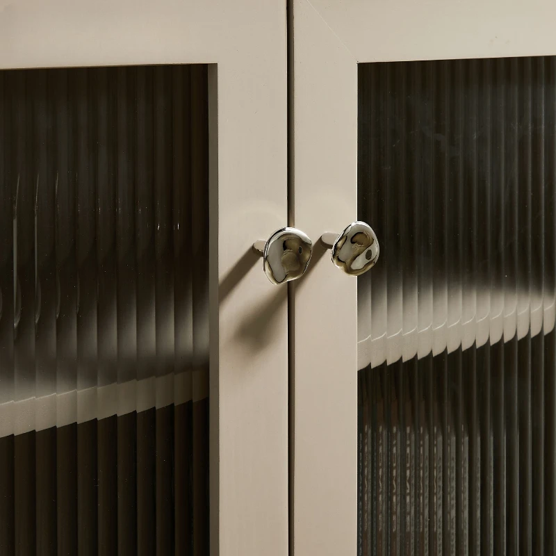 Bronze nickel-plated single-hole wardrobe door handle modern luxurious and minimalist titanium silver drawer cabinet handles