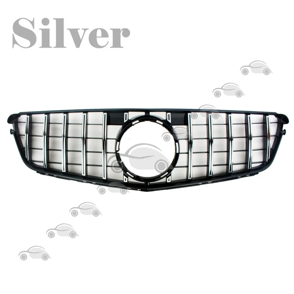

New Front Bumper Racing Grill Billet Grille Cover For Mercedes-Benz W204 C-Class 2008-2014 GT