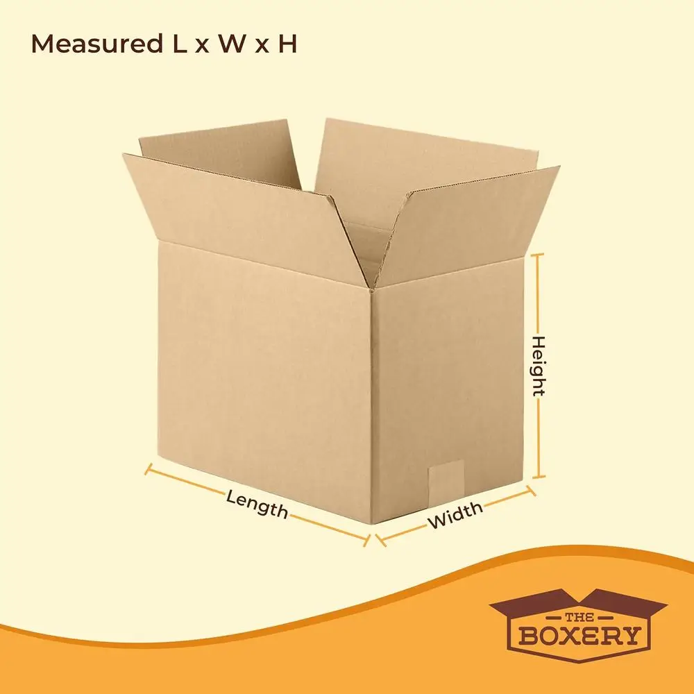 25-Pack 18x18x12 Brown Kraft Corrugated Cardboard Boxes for Shipping, Packing, Moving, Storage - Durable, Eco-Friendly, Recyclab