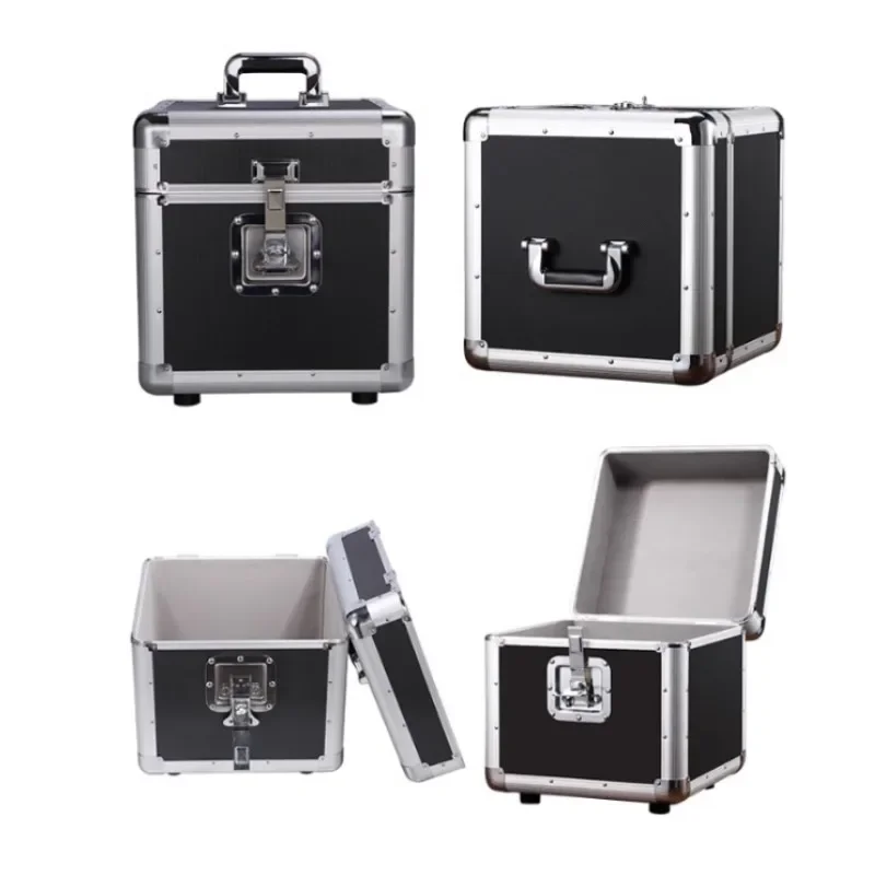トップオープン分離アルミツールボックス 10/12 インチ DVD フィルム収納ボックス防湿ハードウェアツール機器収納ツールケース