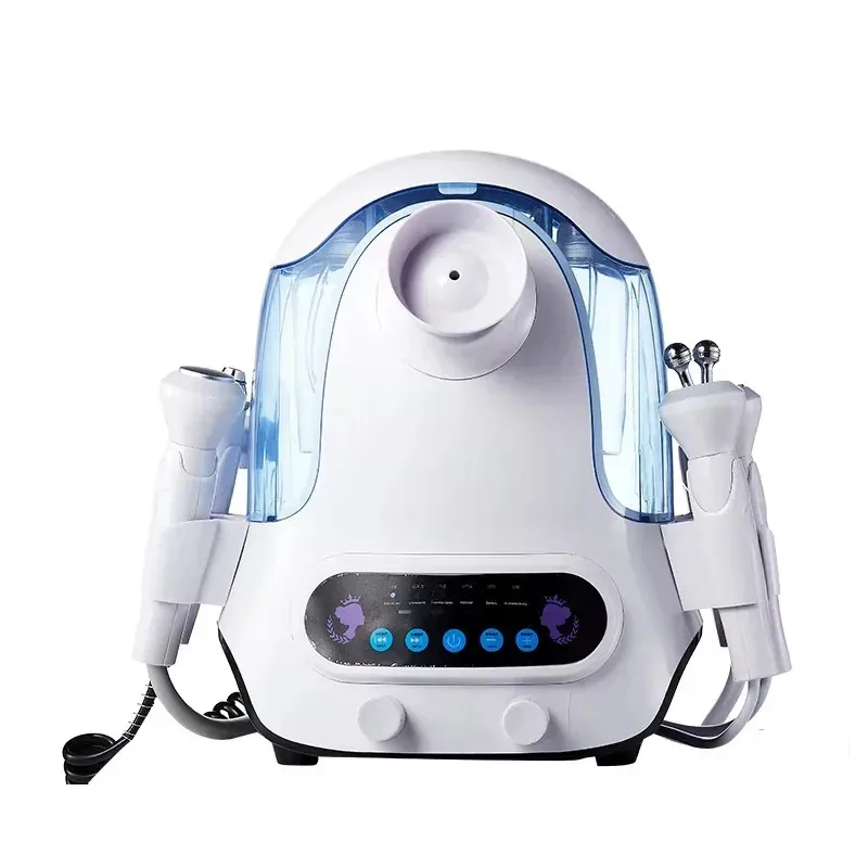 

2025 6 in 1 Home Skin Peel Dermabrasion Face Steamer Ultrasonic Hot Cold Oxygen Spray Facial Spa Microdermabrasion Hydra D