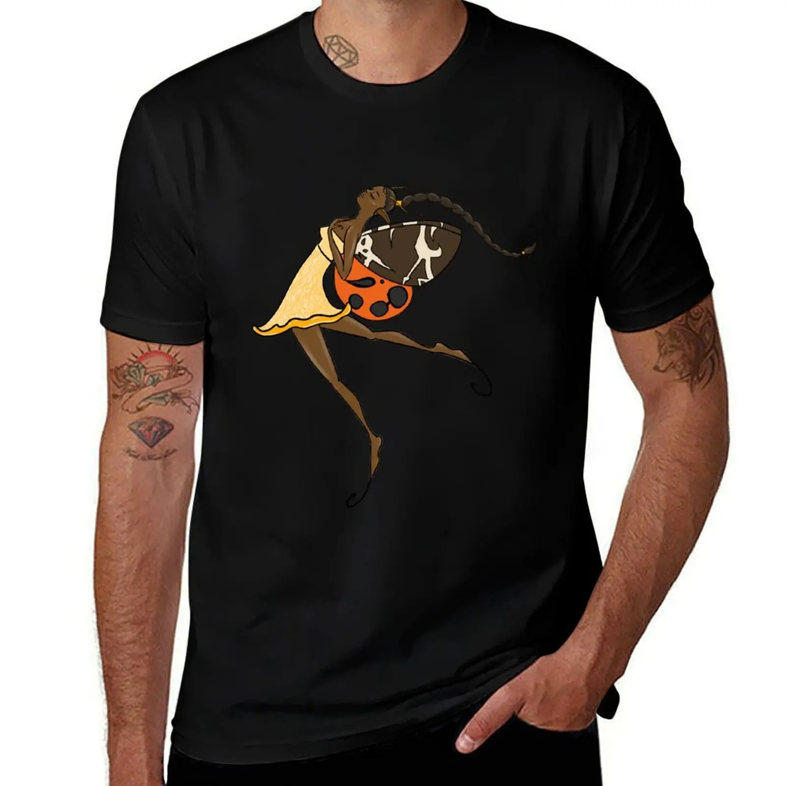 Garden Tiger Moth T-Shirt Athletic Quick Dry for Men T-Shirt