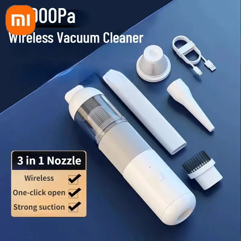 مكنسة كهربائية للسيارة Xiaomi 3 in1 مكنسة كهربائية لاسلكية جديدة للسيارات مكنسة كهربائية روبوتية محمولة صغيرة لالتقاط الغبار