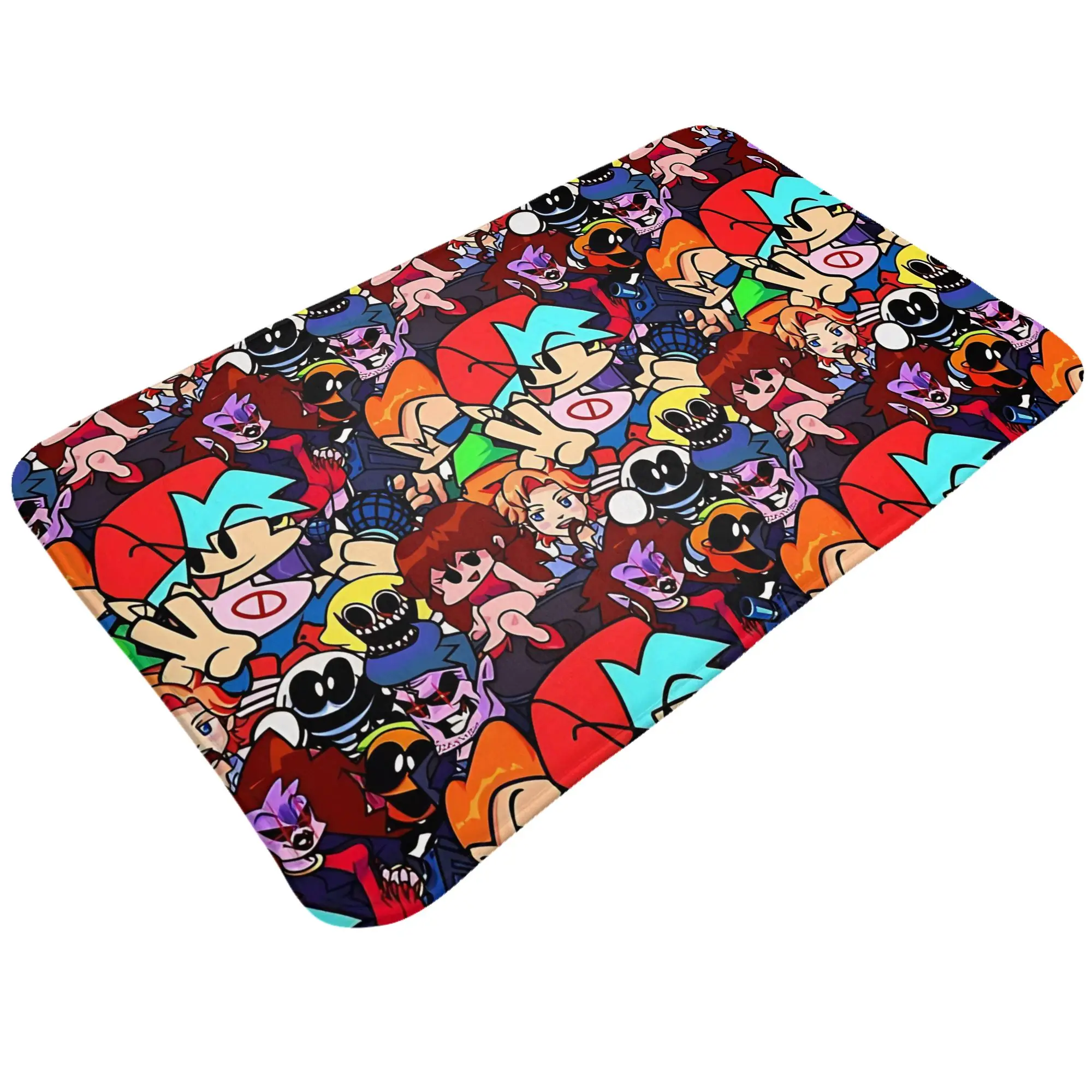 Friday Night Funkin Main Characters  Decorations Bedroom Mat FNF Doormat Living Room Carpet Entrance Door Rug Home Decoration