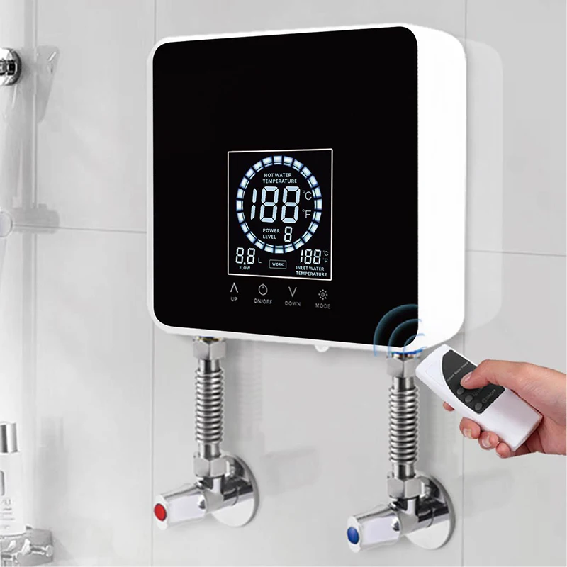 

5500W/7500W Instant Water Heater With Remote Control 110V/220V LCD Display Bathroom Kitchen Wall Mounted Electric Water Heater