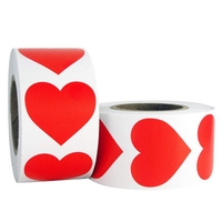 500pcs Love Stickers Heart Shape for Valentine's Day Gift Packaging Supplies Cute Stationery Sticker Seal Labels Scrapbook Decor