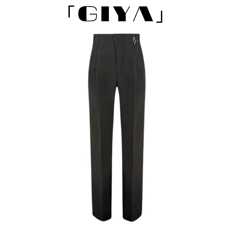 

Мужские черные универсальные гоночные брюки GIYA по индивидуальному заказу, тренировочное платье для выступлений, костюм для латинской самбы, танго