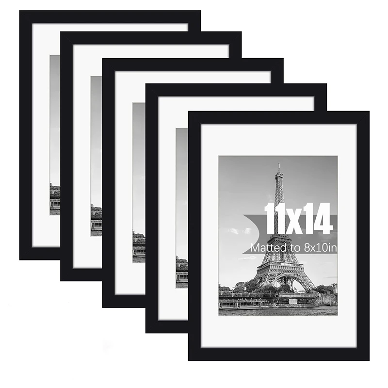 Marco de fotos moderno y sencillo de 11x14 (con cartón), accesorios de pared para fotos, marco artístico de pintura fotográfica con certificado, adecuado para el hogar