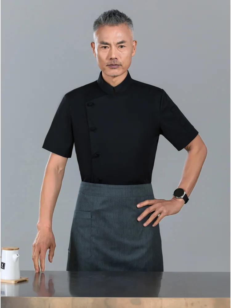 Chef Shirt Cook's Clothes Women´s Uniform Kitchen Gastronomic Catering Food Service White Work Clothing Men Camisa De Chef Wear