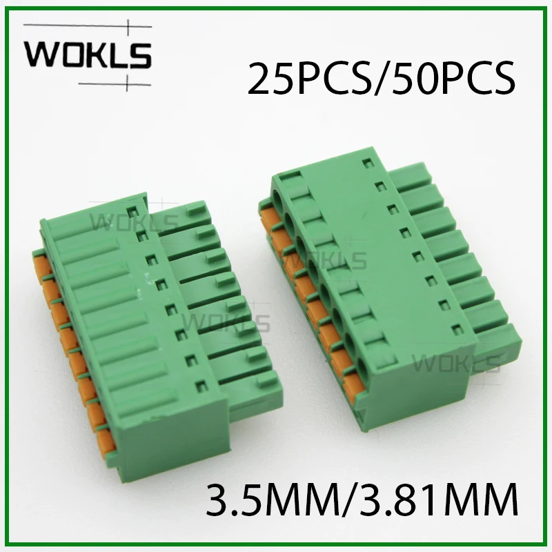 

25pcs/50pcs KF2EDGKD 3.5 3.81 2P ~ 12P PCB PUG-IN TERMINAL BlOCKS 15EDGKD 3.81mm 3.5MM 2PIN ~ 12PIN 15EDGKD-3.5 3.81