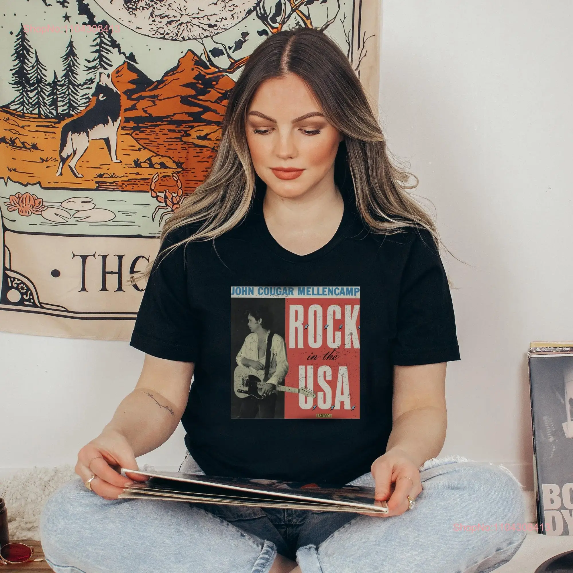 Футболка John Cougar mellencamp с длинными или короткими рукавами