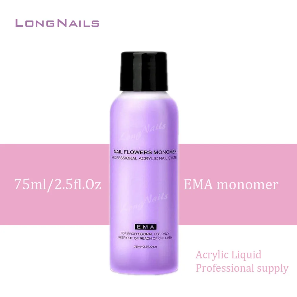 1,4/2,5 uncji płyn akrylowy do przedłużania paznokci 40/75 ml EMA monomer rzeźba do zaopatrzenia profesjonalnego Nailart Manicure akrylowy płyn 2021