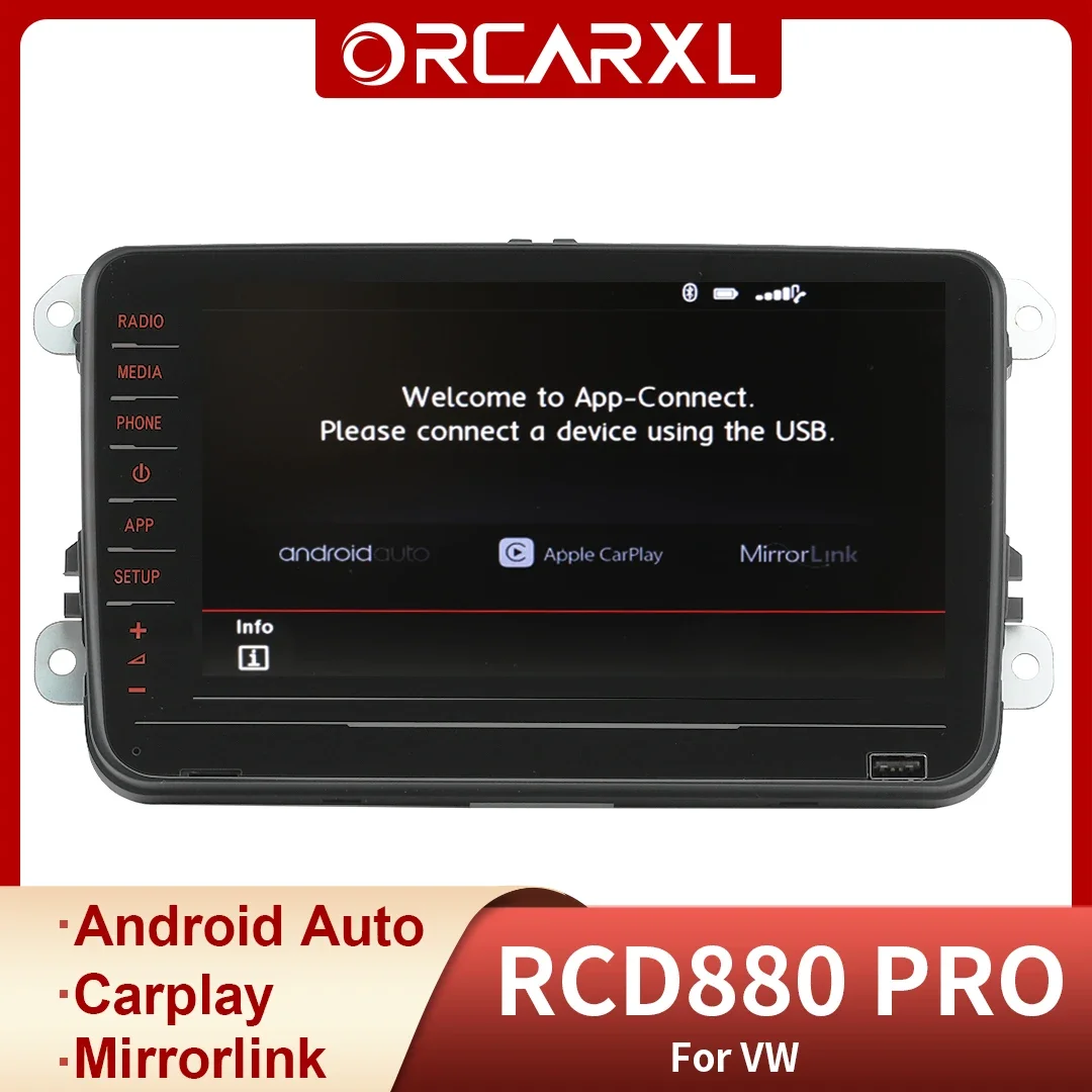 8 inch Touch Screen RCD880 Pro Noname MIB Carplay Car Radio Android Auto Navigator for VW Passat B5 B6 B6 CC Golf 5 6 Jetta POLO