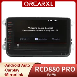 8 inch Touch Screen RCD880 Pro Noname MIB Carplay Car Radio Android Auto Navigator for VW Passat B5 B6 B6 CC Golf 5 6 Jetta POLO