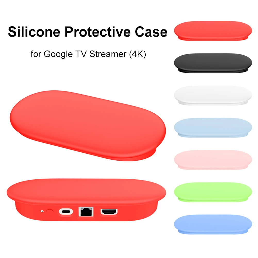 실리콘 보호 커버 안티 드롭 보호 케이스 보호 슬리브 Google TV 스트리머(4K) 콘솔용 소프트 실리콘 커버