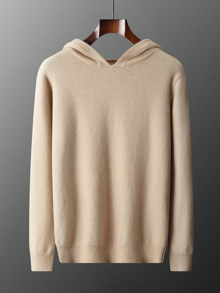 

TLOML новый мужской 100% кашемировый свитер, пуловер с капюшоном, осень-зима, повседневный мягкий теплый кашемировый трикотаж, удобные топы высокого качества