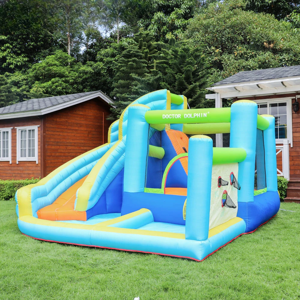 Bouncy castle, children's small inflatable water jet castle household inflatable trampoline