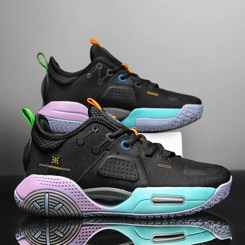 

Мужские баскетбольные кроссовки, износостойкие противоскользящие высококачественные кожаные кроссовки для тренировок на открытом воздухе, модные школьные баскетбольные ботинки для мужчин