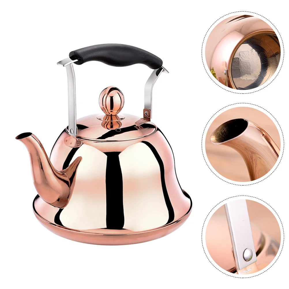 

1pcs Stainless Steel Teakettle 2.5L Heat-Insulated Handle Whistling Kettle For Induction Cooker Gas Stove Water Boiling Pot