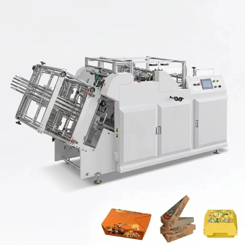 Fully Automatic Take Away Lunch Carton Cardboard Making Machines Pizza Paper Box Forming Machine