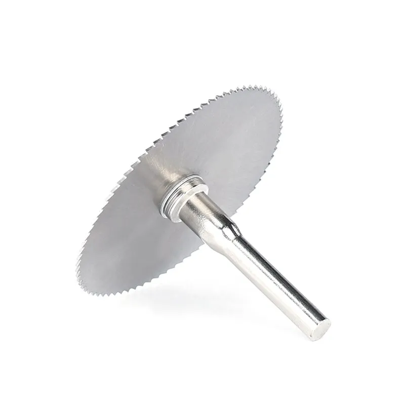 Mini circular viu a lâmina 60mm com 6mm mandril hss disco de corte acessórios da ferramenta giratória para plástico de madeira e alumínio