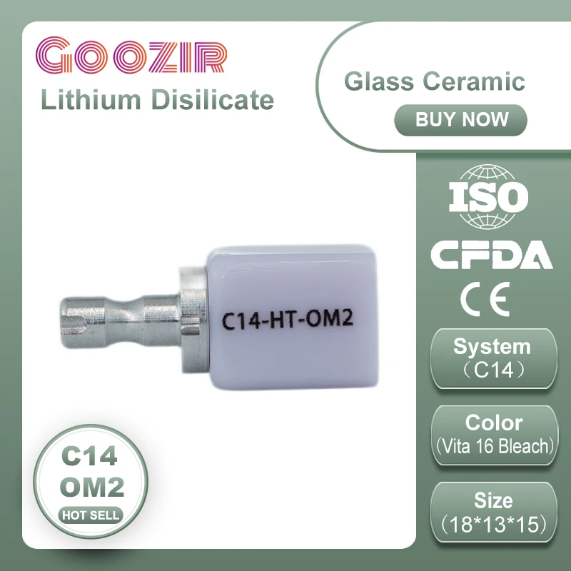 C14 Cad/cam Glass Ceramic Block For Dental Blocks Lithium Disilicate Glass Ceramic For Fabrication Dental Material