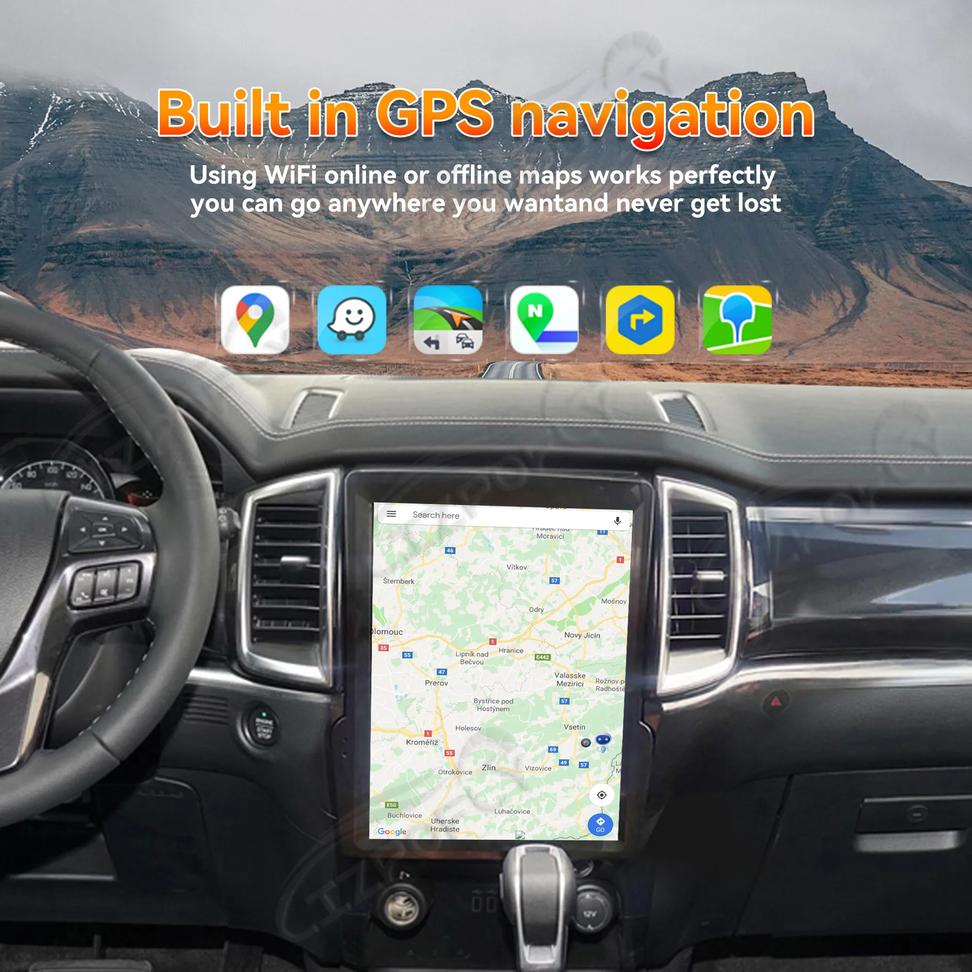 12.1Inch Car Radio for Ford Ranger 2018-2022 Android Carplay 13 inch Touchscreen GPS Navigation Multimedia Head Unit Car Stereo